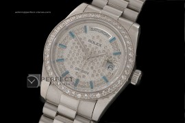 RLDDS10021 SS Full Diamonds Dial/Bezel Ruby Markers Eta 2836-2