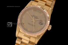 RLDDF10003 Full Gold Gold Dial Roman Markers Eta 2836-2