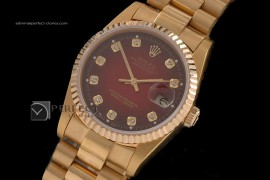RDJMF10018 FG Marron Dial Diamond Markers Swiss Eta 2836