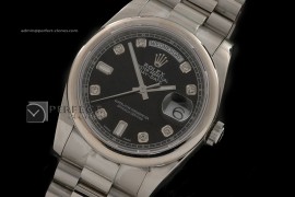 RLDDS10011 SS Black Dial Diamond Marker Swiss Eta 2836-2