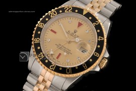 RLGT10004 GMT Master TT Gold Dial Jubilee Blk Bezel Eta 2836-2
