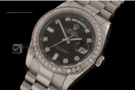 RLDDS10031 SS Black Dial Diamond Markers/Bezel Eta 2836