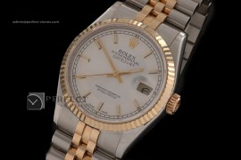 RDJMT10014 14K Wrapped White Dial Stick Markers Eta 2836-2