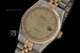 RDJMT10015 14K Wrapped Gold Dial Stick Markers Swiss Eta 2836-2