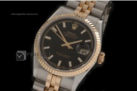 RDJMT10016 14K Wrapped Black Dial Stick Markers Swiss Eta 2836-2
