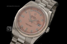 RLDDS10056 SS Salmon Dial Diamond Marker Swiss Eta 2836-2