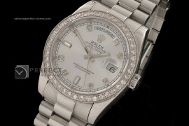 RLDDS10029 SS White Dial Diamond Markers/Bezel Eta 2836