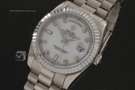 RLDDS10055 SS White Dial Diamond Marker Swiss Eta 2836-2