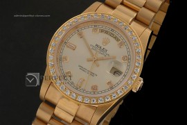 RLDDF10038 Full Gold Cream Dial Diamond Markers Diam Bez Eta 283