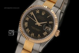 RDJMT10022 14K Wrapped Black Dial Roman Markers Osyter Eta 2836-