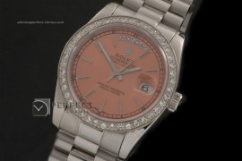 RLDDS10032 SS Salmon Dial Stick Markers/ Diam Bezel Eta 2836