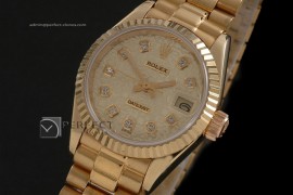 RDJLF10014 FG Gold Jub Dial Diamond Markers Eta 2671-2