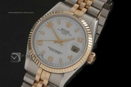 RDJMT10017 14K Wrapped White Dial Stk/Num Markers Swiss Eta 2836