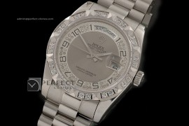 RLDDS10034 SS Diam/Grey Dial Num Markers/ Diam Bezel Eta 2836