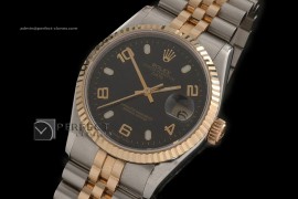 RDJMT10018 14K Wrapped Black Dial Stk/Num Markers Swiss Eta 2836