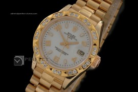 RDJLF10051 FG White Dial Stk/Num Markers Diam Bez Eta 2671-2
