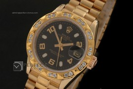 RDJLF10052 FG Black Dial Stk/Num Markers Diam Bez Eta 2671-2