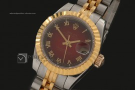 RDJLT00127 TT Jubilee Burnt Red Roman Swiss Eta 2671-2