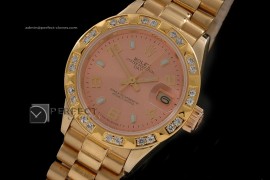 RDJLF10053 FG Salmon Dial Stk/Num Markers Diam Bez Eta 2671-2