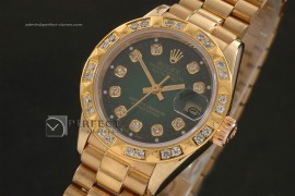 RDJLF10055 FG Burnt Green Dial Diamond Markers/Bez Eta 2671