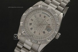 RLDDS10038 SS Diamond Dial Roman Markers/ Diam Bezel Eta 2836
