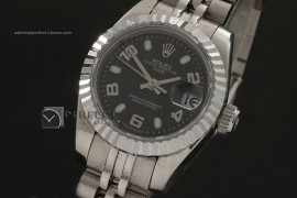 RDJLS1006SS Black Dial Jubilee Num/Stk Marker Swiss Eta2671