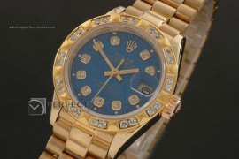 RDJLF10056 FG Dark Blue Dial Diamond Markers/Bez Eta 2671