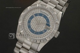 RLDDS10039 SS Diamond Dial Roman Markers/ Diam Bezel Eta 2836