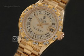 RDJLF1006FG Diamond/Gold Dial Roman Markers/Bez Eta 2671