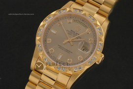 RLDDF10044 Full Gold Gold Dial Diam Markers/Bez Eta 2836