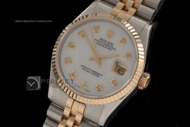 RDJMT10075 14K Wrapped MOP White Dial Diamond Markers Swiss Eta