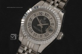 RDJLS10066 SS Diamond/Black Dial Jubilee Roman Marker Eta 2671-2