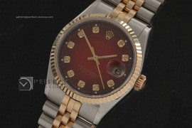 RDJLT00107 TT Jubilee Burnt Red Diamonds Swiss Eta 2671-2