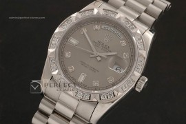 RLDDS10046 SS Grey Dial Diamond Markers/ Diam Bezel Eta 2836-2