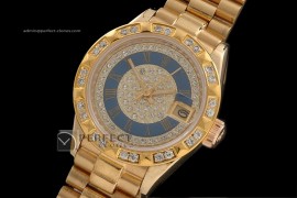 RDJLF10064 FG Diamond/Blue Dial Roman Markers/Bez Eta 2671