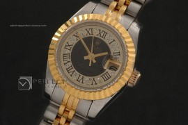 RDJLT00192 TT Jubilee Diam/Roman Pearl Black Swiss Eta 2671-2