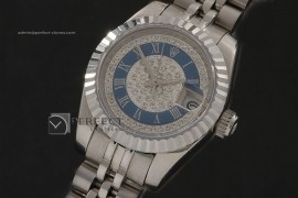 RDJLS1007SS Diamond/Blue Dial Jubilee Roman Marker Eta 2671-2