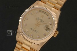RLDDF101018K President FG Diamond Markers Swiss Eta 2836-2