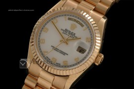 RLDDF10058 Full Gold White Dial Numeral Markers Eta 2836