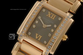 PP01016 Ladies 24 Hours Single Diamonds YG Grey Swiss Quartz