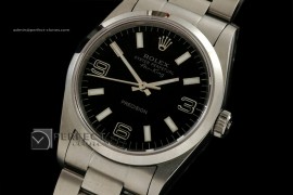 RLAK10013 SS Black 369 Dial Smooth Bezel Stick Marker Eta 2836-2