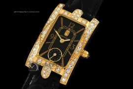 HW10001 Ladies Avenue C YG Black Diamonds Swiss Quartz