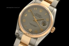 RDJMT10086 14K Wrapped TT Grey Dial Diam/Num Markers Osyter Eta