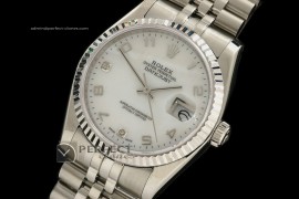 RDJMS10037 SS MOP Wht Dial Diam/Num Markers Eta 2836-2
