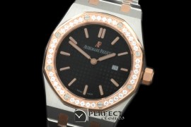 APLD01012D Royal Oak Ladies SS/RG Black S-Qtz