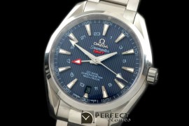OMAT41-153 Aqua Terra GMT SS/SS Blue Miyota 8205
