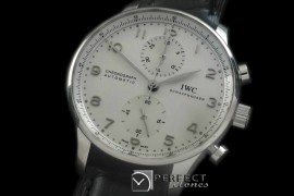 IWPG10000 Portuguese Chrono SS/LE Wht/Steel A-775New Improve