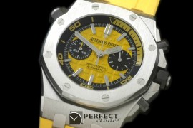 APDC-084 Royal Oak Diver Chrongraph SS/RU Yellow Asia 7750/3126