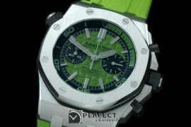 APDC-083 Royal Oak Diver Chrongraph SS/RU Green Asia 7750/3126