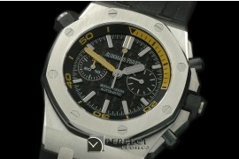 APDC-086 Royal Oak Diver Chrongraph SS/RU Black Asia 7750/3126